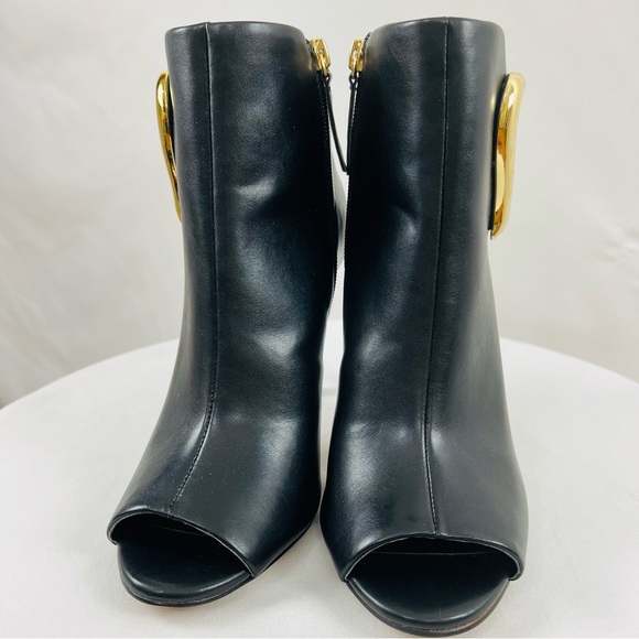 Aminah Abdul Jillil for INC Leia Black Open Toe Heart Booties Women’s Sz 7.5 - Picture 10 of 12